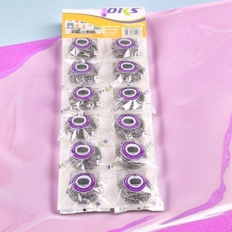 家用钢丝球不锈钢清洁球锅刷洗碗刷钢丝球厨房洗碗清洁球OKS详情1