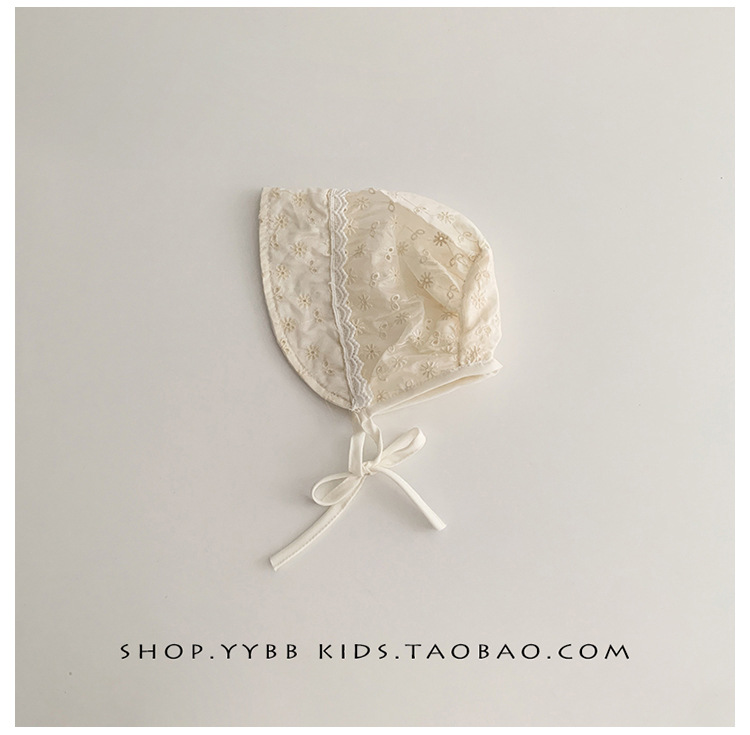 婴儿帽子夏季透气网眼女宝宝网纱公主宫廷帽防晒小月龄女童胎帽春详情11