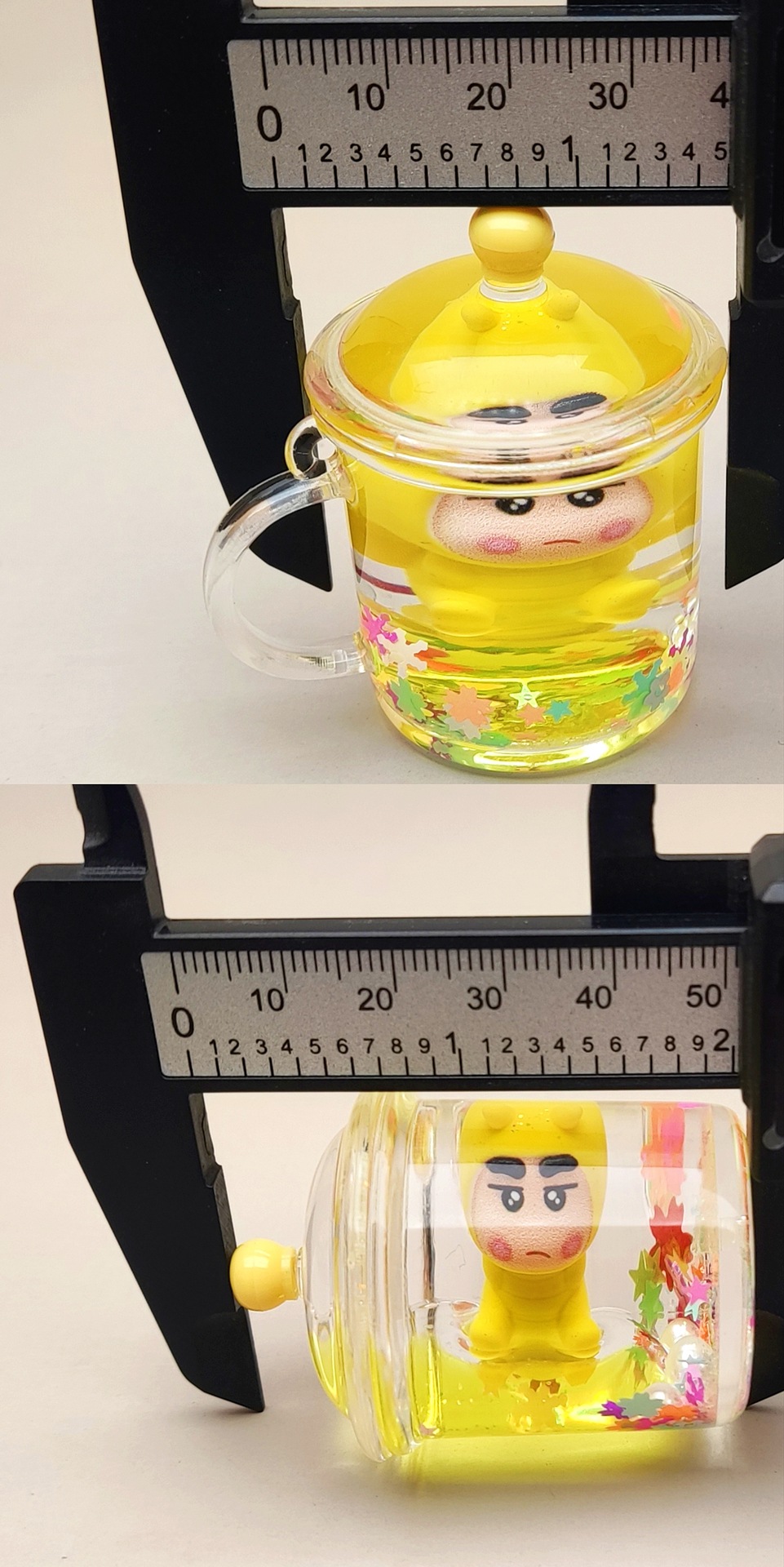 创意亚克力入油流沙瓶卡通系列钥匙扣汽车配饰桌面摆件饰品详情9