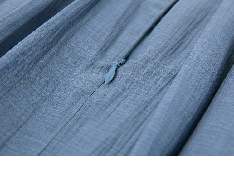 感气场系带收腰连衣裙2025夏季新款圆领A字连衣裙详情30