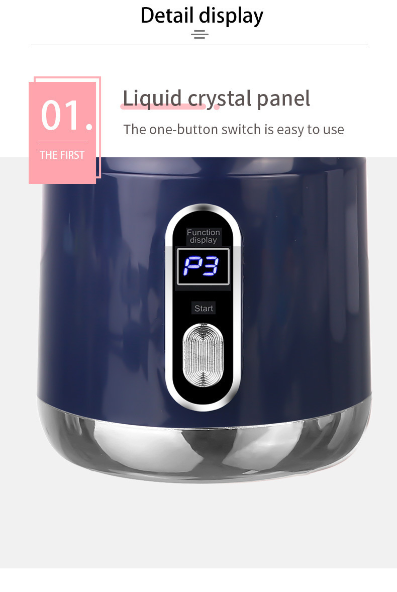 Cross-border juicer, multi-functional household portable electric small residue and juice separator, no-cut fruit and vegetable juice maker pic 5