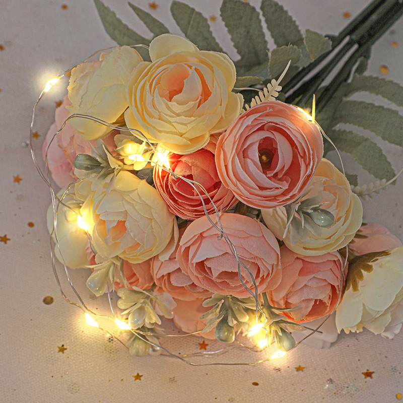 led string lights, small lights, copper wire lights, Qixi Festival decorative lights, flower gifts, cakes, button lights, atmosphere flower bouquets pic 19