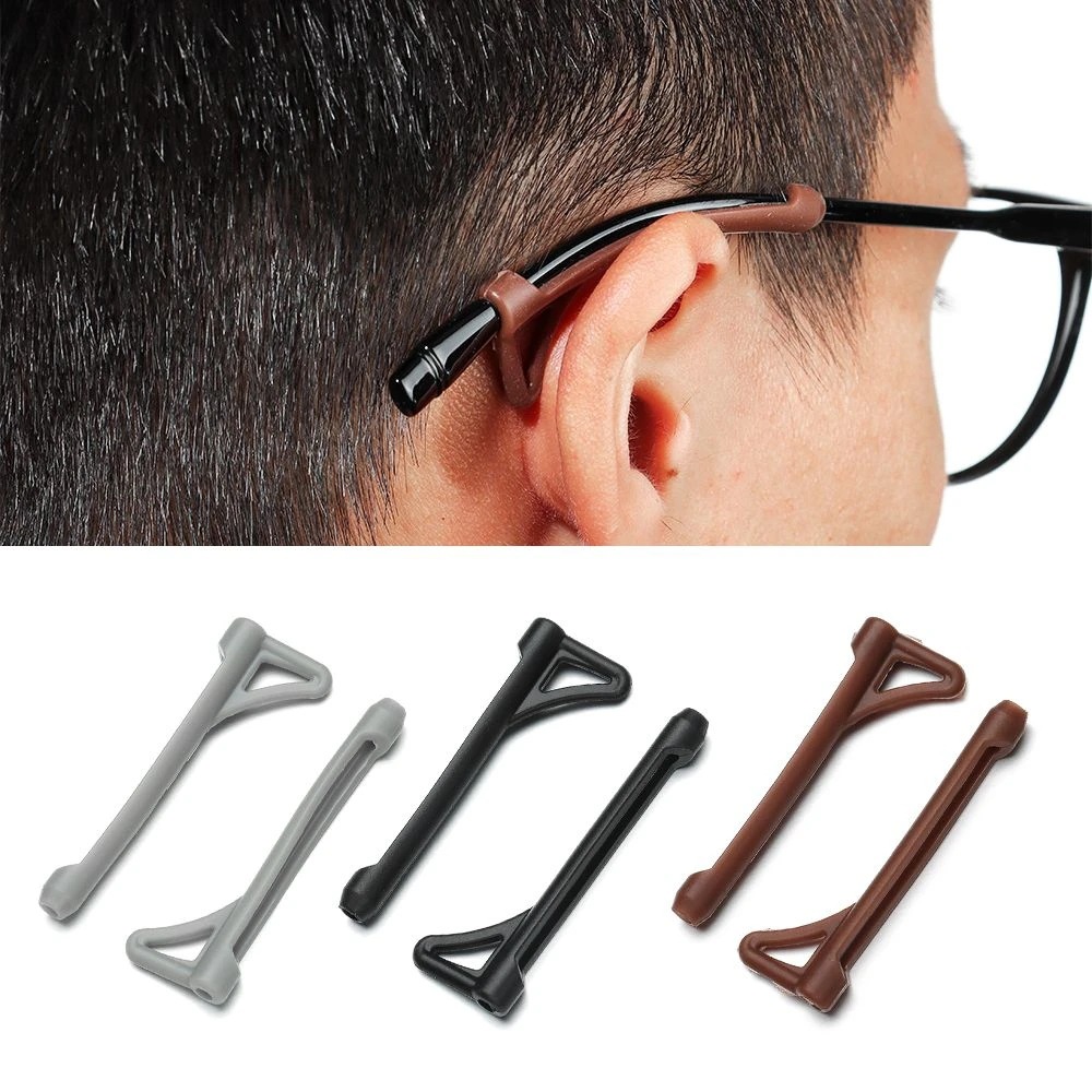 Anti-slip silicone eyeglass accessories, simple hook sports triangular ear hooks, fixed anti-drop ear tips, 5 pairs of ear hooks pic 3
