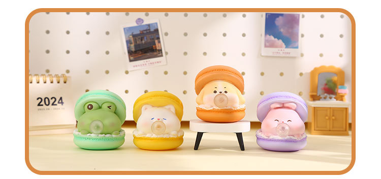 Bubble Macron Mini Cute Macaron home decoration desktop Small ornaments, car soft rubber resin handicrafts pic 13