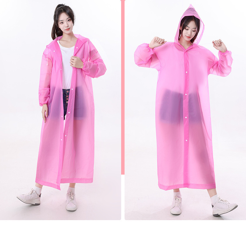 Non-disposable eva one-piece raincoat thickened adult outdoor travel portable raincoat manufacturer wholesale pic 12