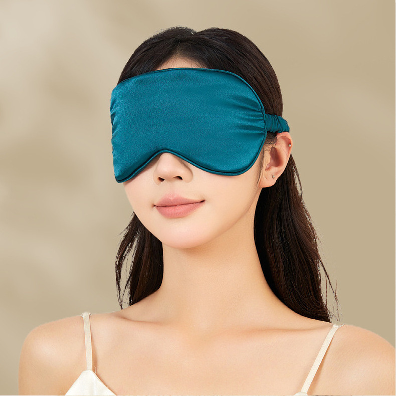 眼罩仿真丝双面桑蚕丝遮光睡眠眼罩加印logo户外出行必备现货批发详情20