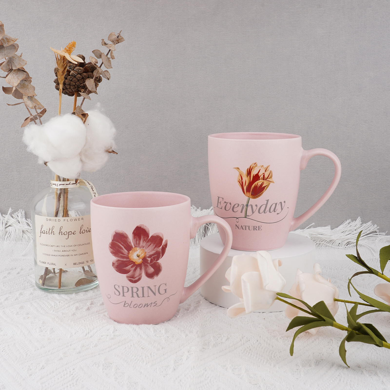 北欧哑光色釉磨砂马克杯子创意彩色INS马克杯印刷logo牛奶杯详情4