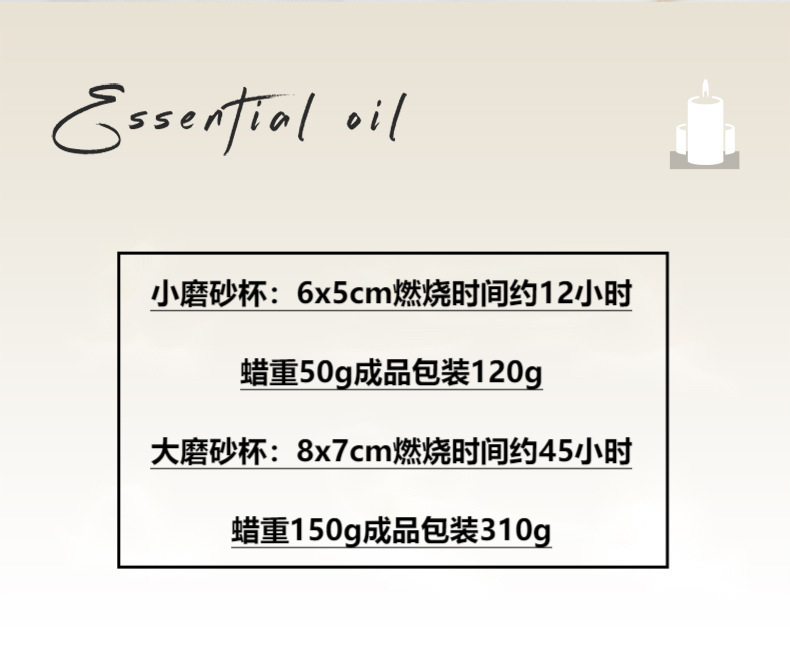 ins简约风香薰蜡烛杯蜡香氛蜡烛diy浪漫伴手礼蜡烛厂家批发可加工详情2