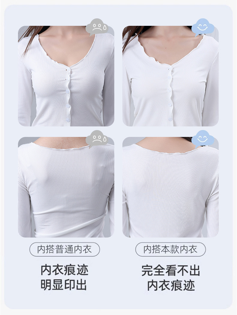 幸爆款无痕粉底液隐形内衣女薄款聚拢穿衣不透无钢圈支撑吊带文胸详情3