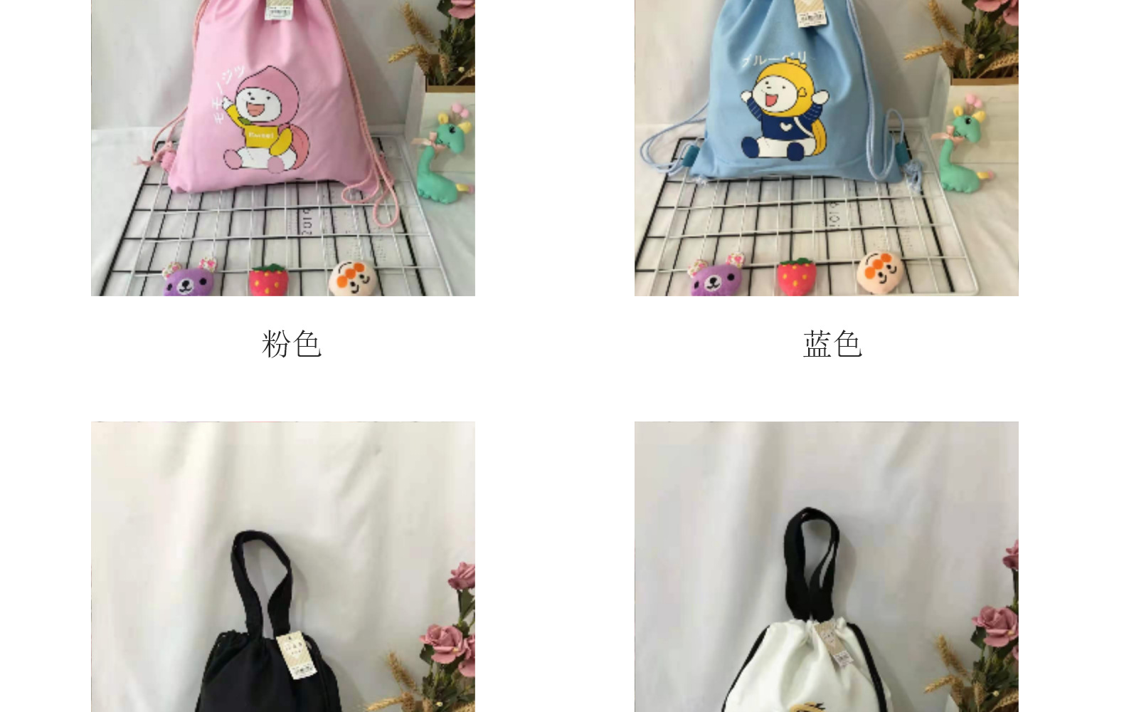 Student book bag, tutorial bag, art bag, casual shoulder bag, A05 canvas dual-purpose backpack, drawstring pocket for storage pic 3