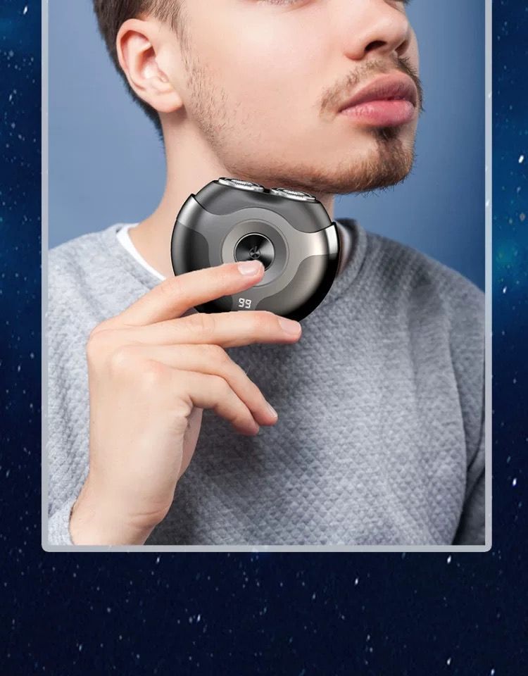 新款小飞碟男士电动剃须刀数显全身水洗充电式刮胡刀家用个护电器详情25