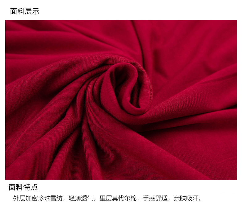 Loose to cover the belly 蝙蝠衫 short-sleeved round-neck chiffon blouse for women in summer, plus-size T-shirt for middle-aged mothers, and all-cotton T-shirt pic 5