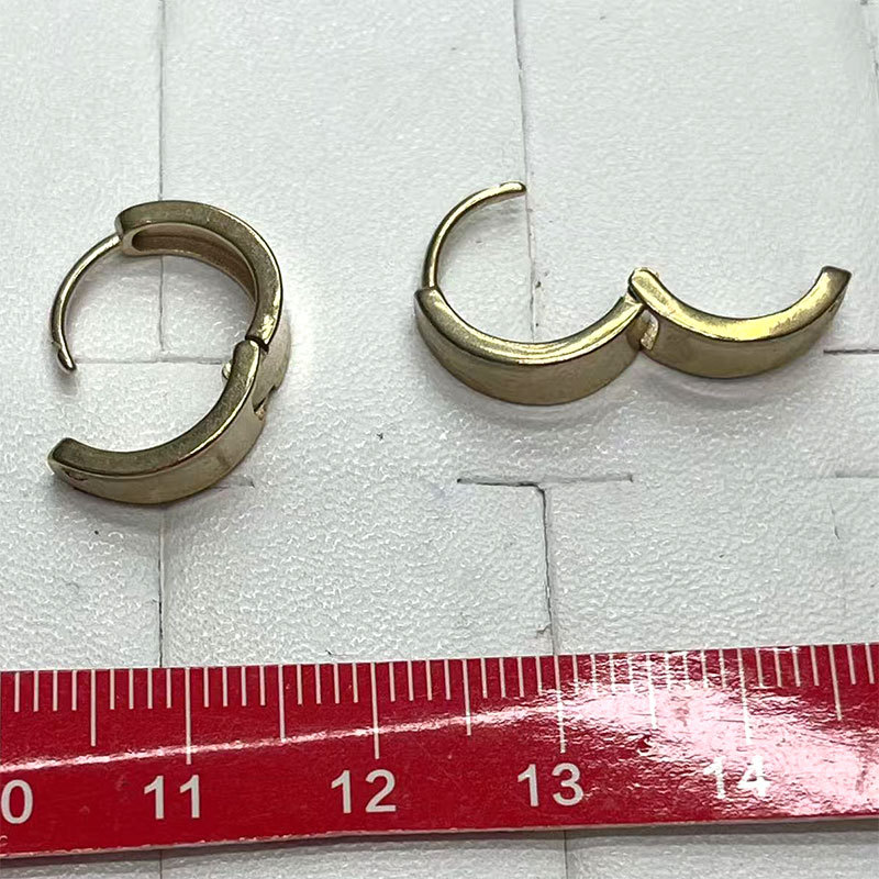 Cross-border bestsellers, Instagram-style earrings, versatile, simple and fashionable, golden earrings, round gold-plated earrings pic 2