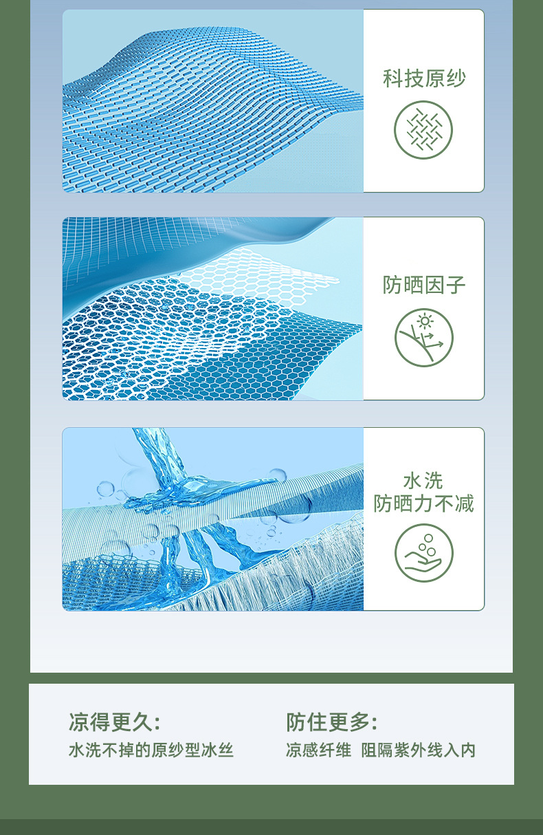 Comfortable, tight, breathable and fashionable sun-protective clothing for women, summer light, quick-drying sun-protective clothing, ice silk UV protection for women pic 9