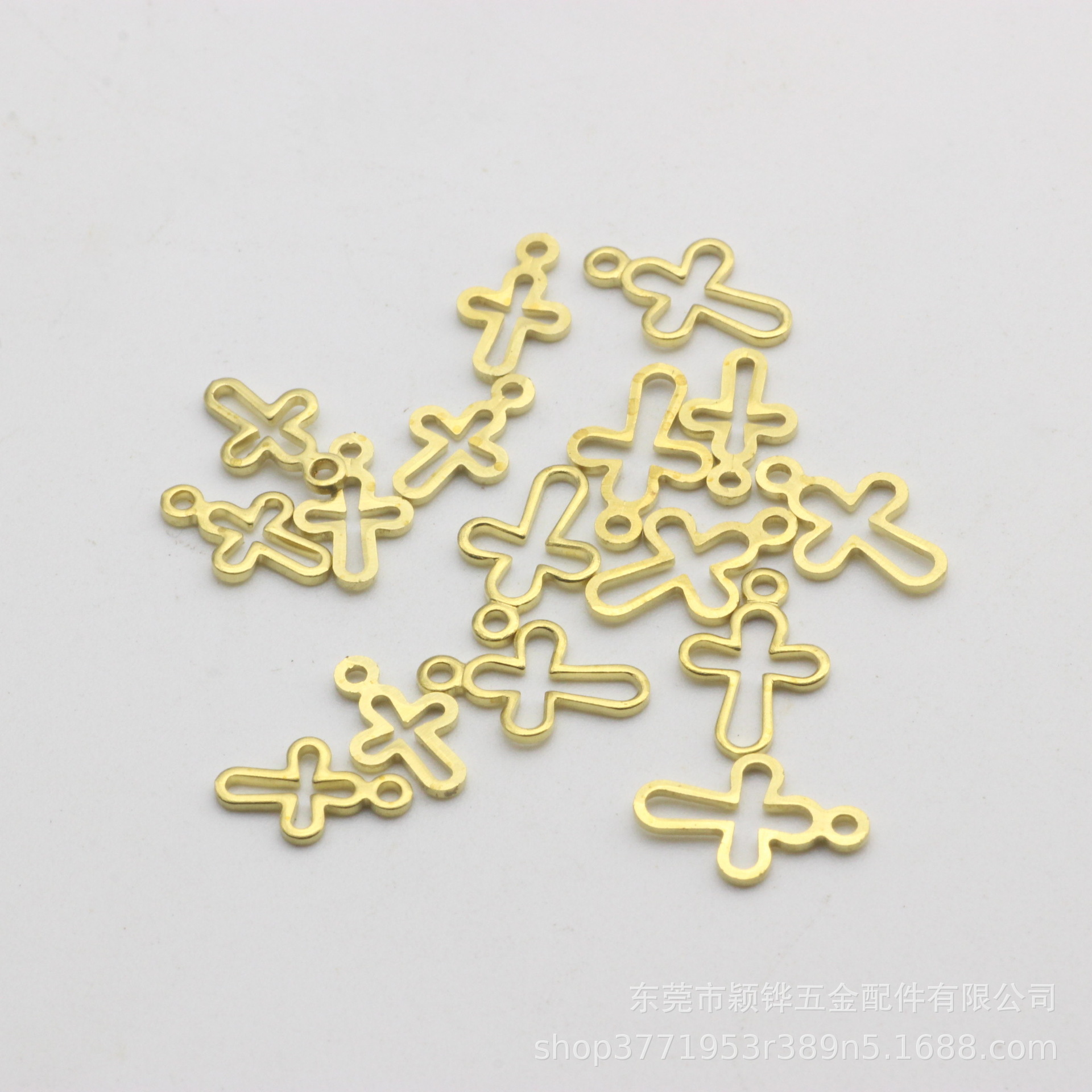 空心潮人耳饰黄铜菱形耳环耳钉配件diy手作材料菱形吊片挂件批发详情15