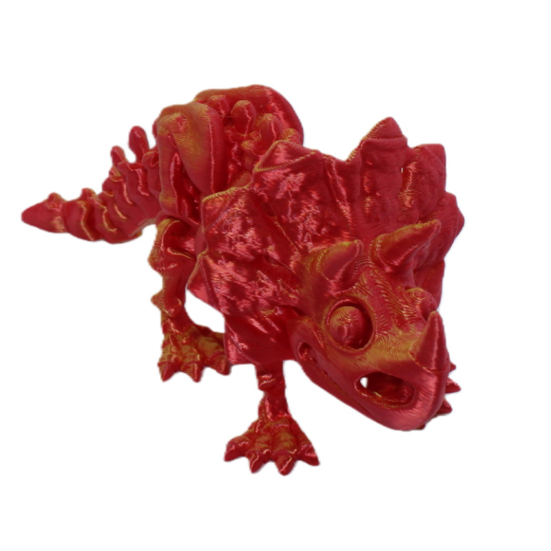 3D printed Triceratops joint movable dinosaur skeleton ornaments, toys, figurines, gifts, models, cross-border handicrafts pic 4