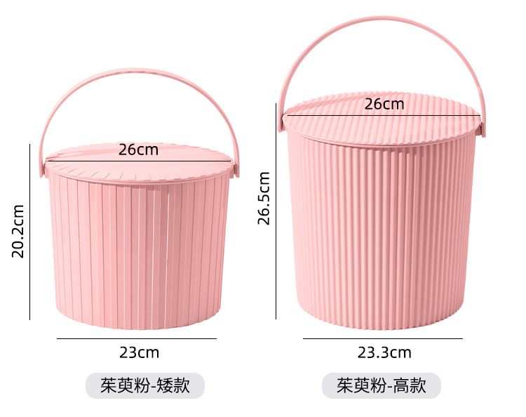 家用手提水桶带盖学生宿舍洗澡桶加厚耐用手提塑料储水圆桶钓鱼桶详情3