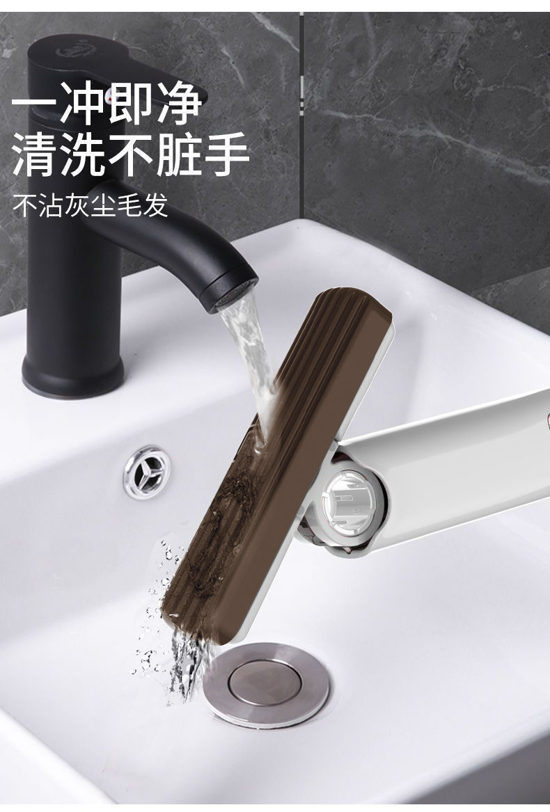 跨境爆款桌面拖把 多功能迷你拖把 免手洗家用清洁海绵手持折叠式详情8