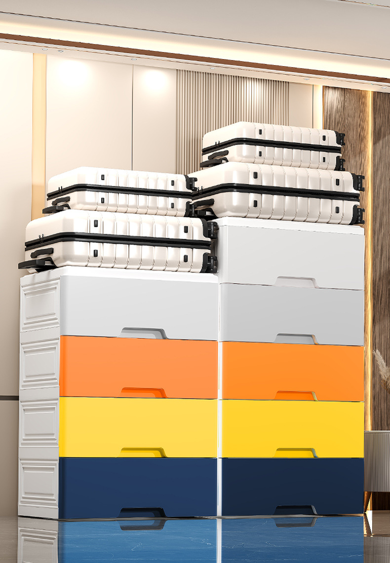 抽屉式收纳柜家用客厅卧室整理储物柜大容量落地多层玩具置物柜子详情20