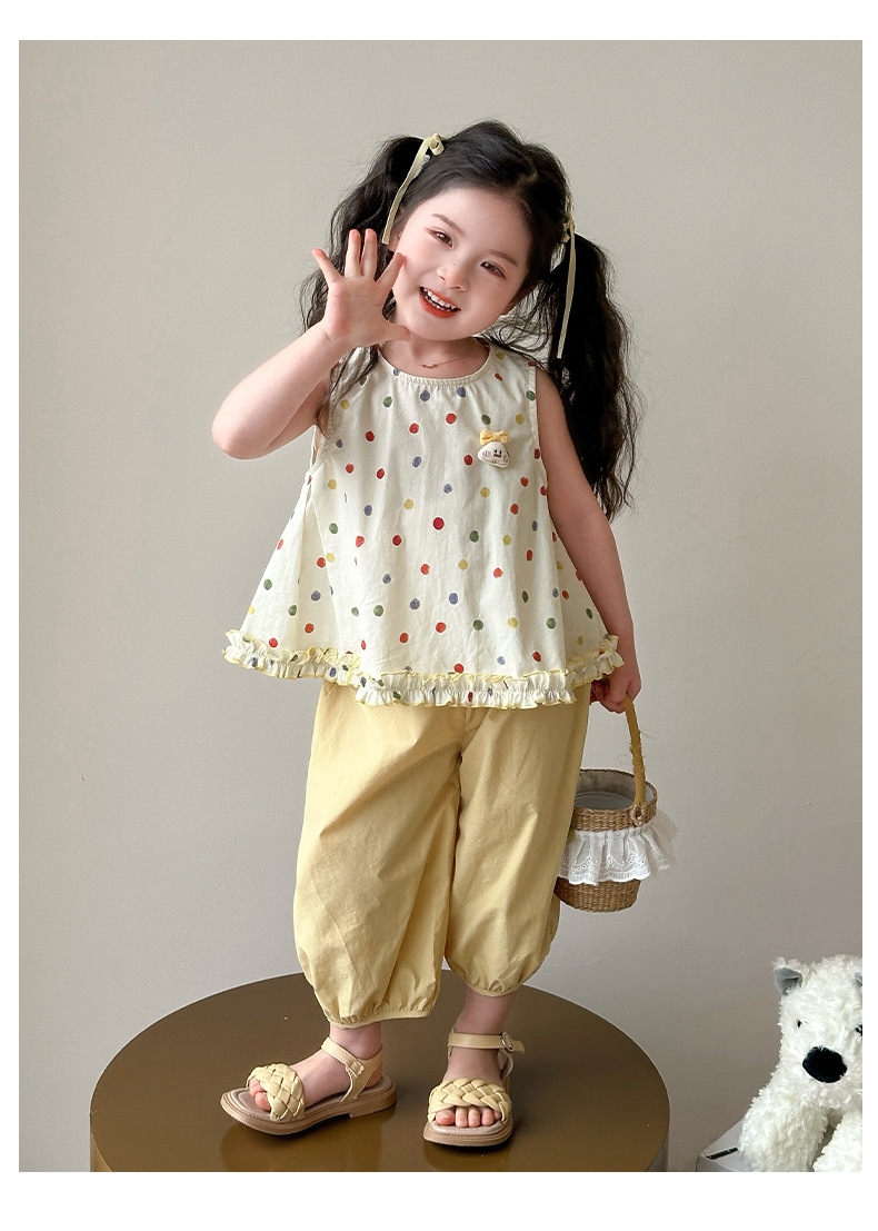The 2025 new summer set is a thin, fashionable and stylish two-piece summer dress for girls and children pic 13