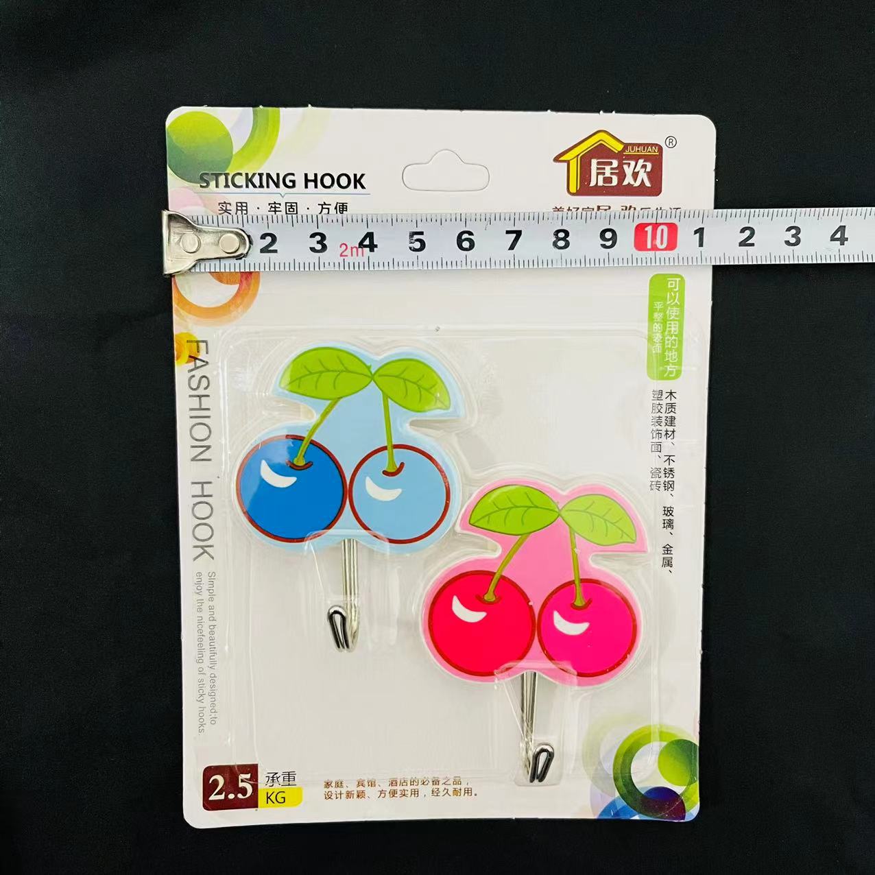 【 Zone 2-12 】 Juhuan 【2 Pieces 】 Adhesive Hooks 300 per box, 2 pieces, adhesive hook, no need for drilling, Adhesive hook, seamless and transparent, kitchen and bathroom door back hook, adhesive wall pic 2