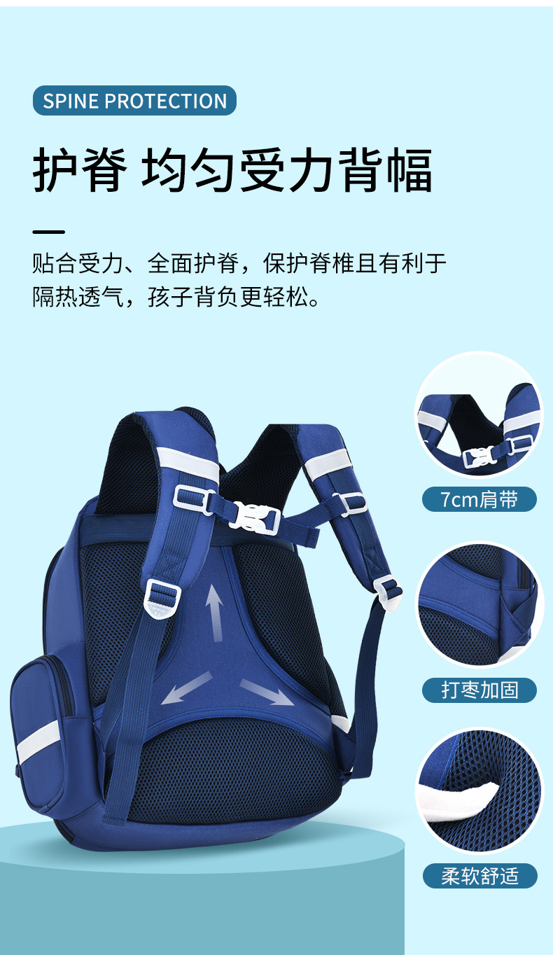 2024新款小学生书包男女儿童双肩包1-3-6年级轻便减负背包 小学生书包详情7