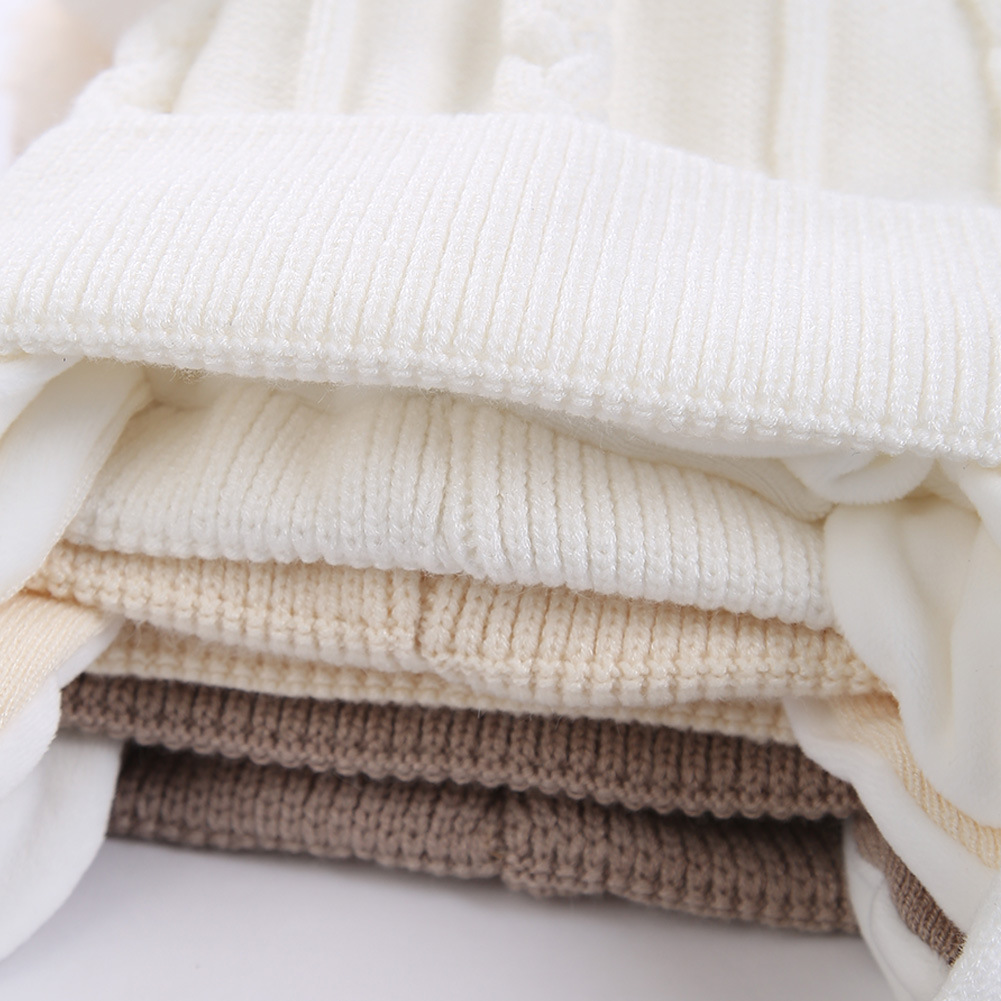 跨境新款秋冬儿童护耳帽加绒针织套头帽宝宝保暖帽子婴儿毛线帽详情13