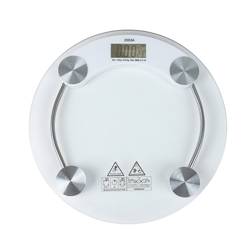Cross-border exclusive electronic weighing scale, transparent household precise round glass scale, healthy weight loss large load-bearing weighing scale pic 8