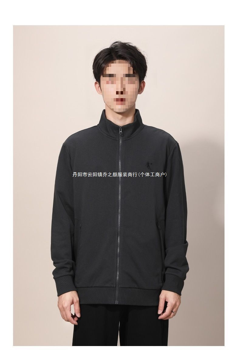 中国乔丹外套男装秋季新款立领开衫舒适潮流宽松休闲长袖运动服男详情19