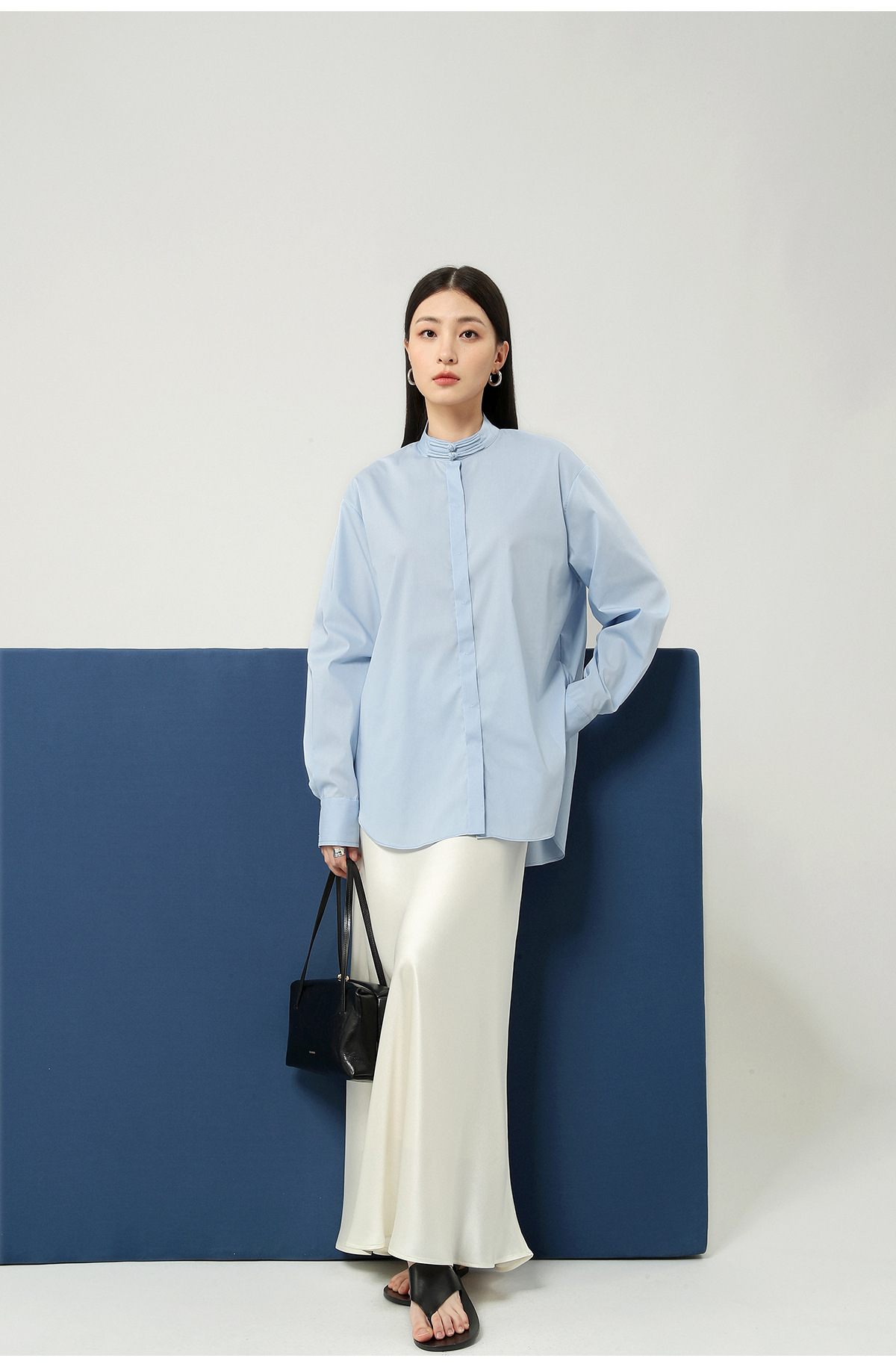 醋酸缎面丝光感柔软垂顺牛筋高腰长款半身裙女2025夏新款飘逸长裙详情16