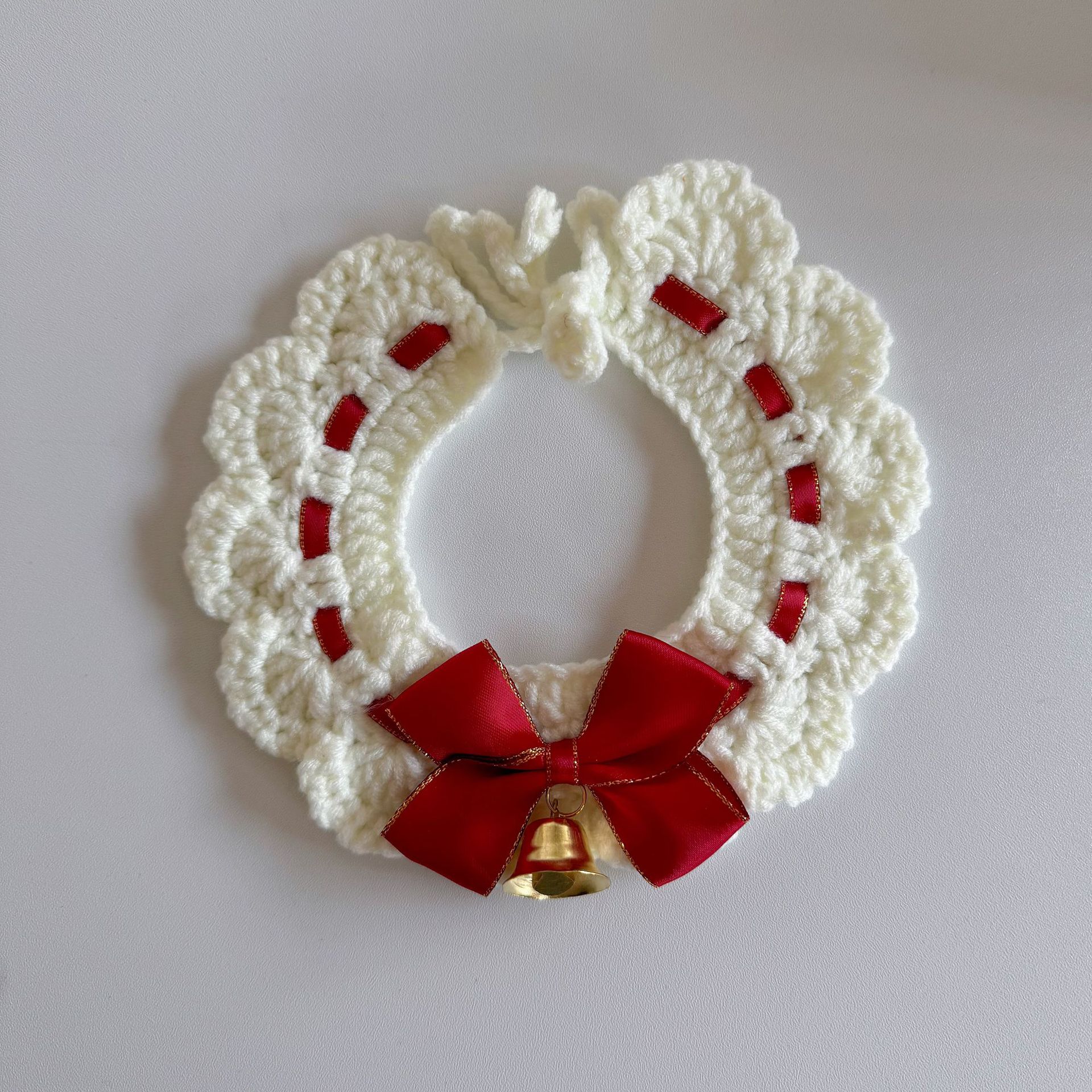 Pet hand-woven necklaces, cute cat knitted necklaces, kitten neck rings, small dog neck decorations pic 37