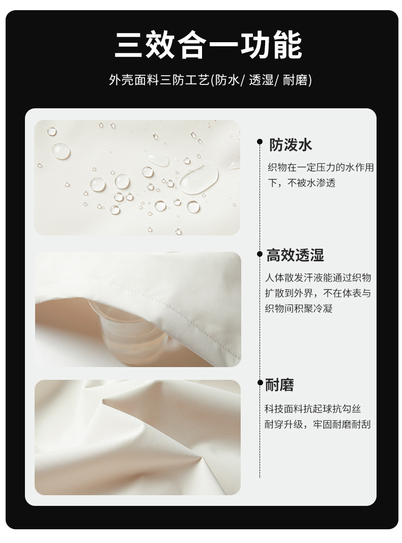 山系冲锋衣三合一男款防风防水加厚登山服女外套可拆卸工作服定制详情8