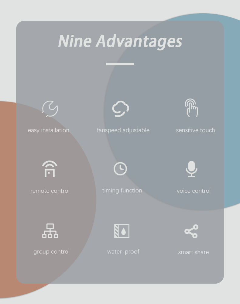 Tuya smart switch, European standard smart switch, European standard fan switch, WIFI fan switch pic 2