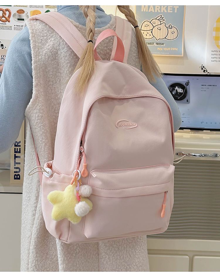 日系ins休闲校园小书包女高中大学生初中女生双肩包轻便旅游背包详情6