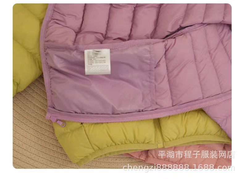 儿童新款超轻羽绒服白鸭绒轻薄连帽外套男童女童中大童春秋短款详情14