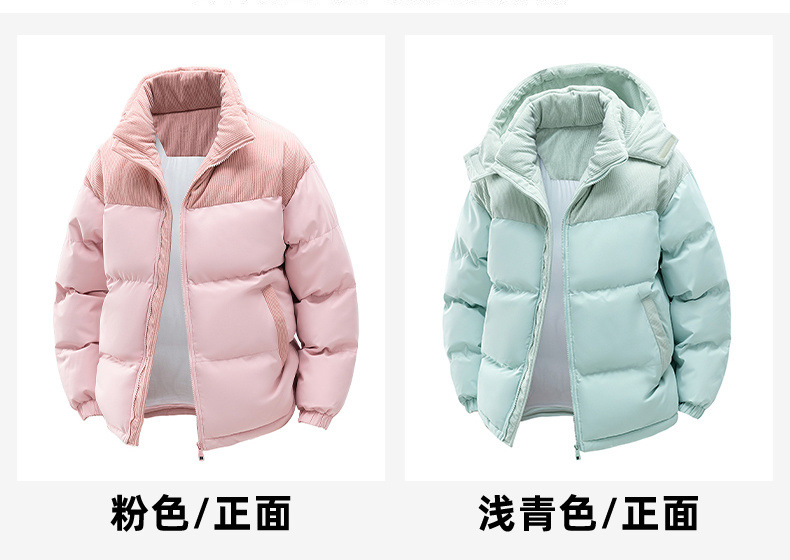 Cross-border cotton-padded jacket for men with fleece 2025 winter new style thickened warm and cold-proof cotton-padded jacket, cotton-padded coat, trendy, can be opened again pic 15