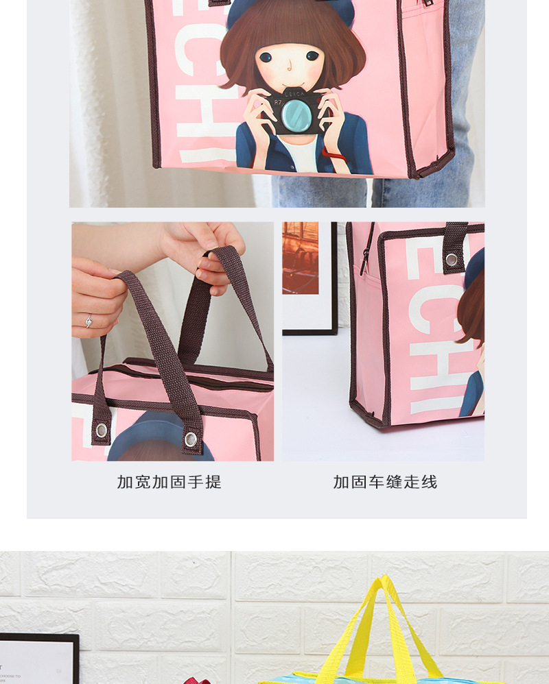 厂家直供PP无纺布袋 创意家居用品手提便当袋 化妆品收纳袋中号环保耐用详情19