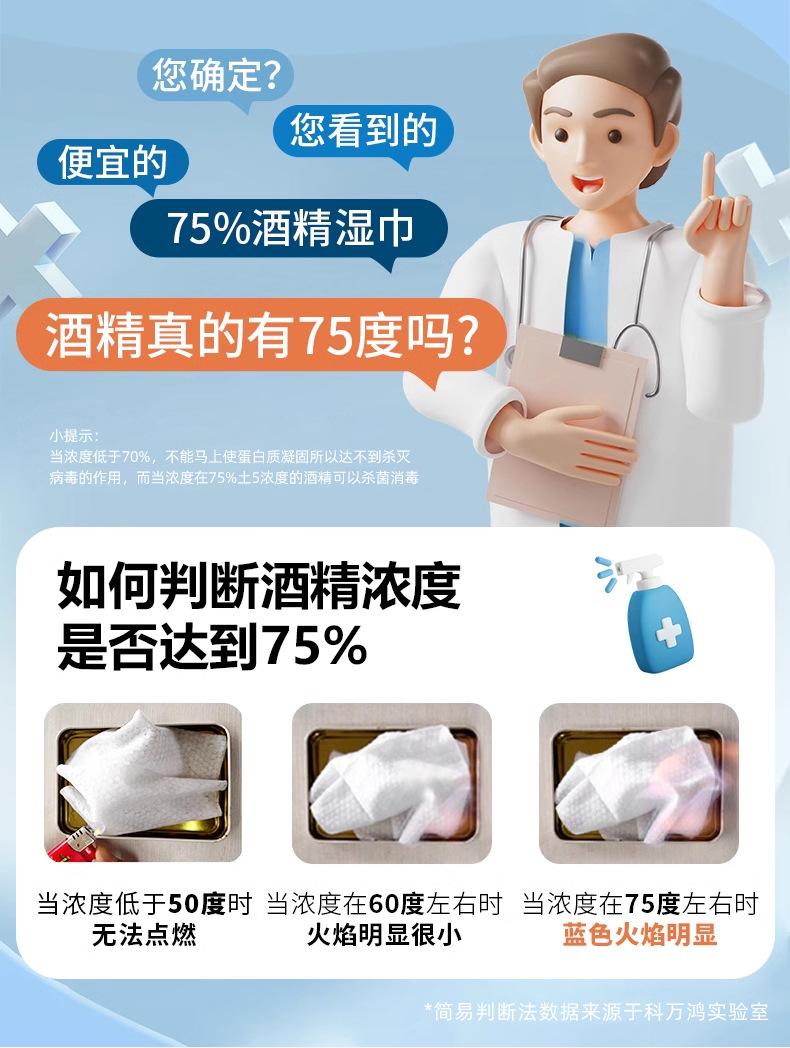 酒精湿巾棉片便携式独立小包装一次性免洗湿纸巾批发便携独立装详情1