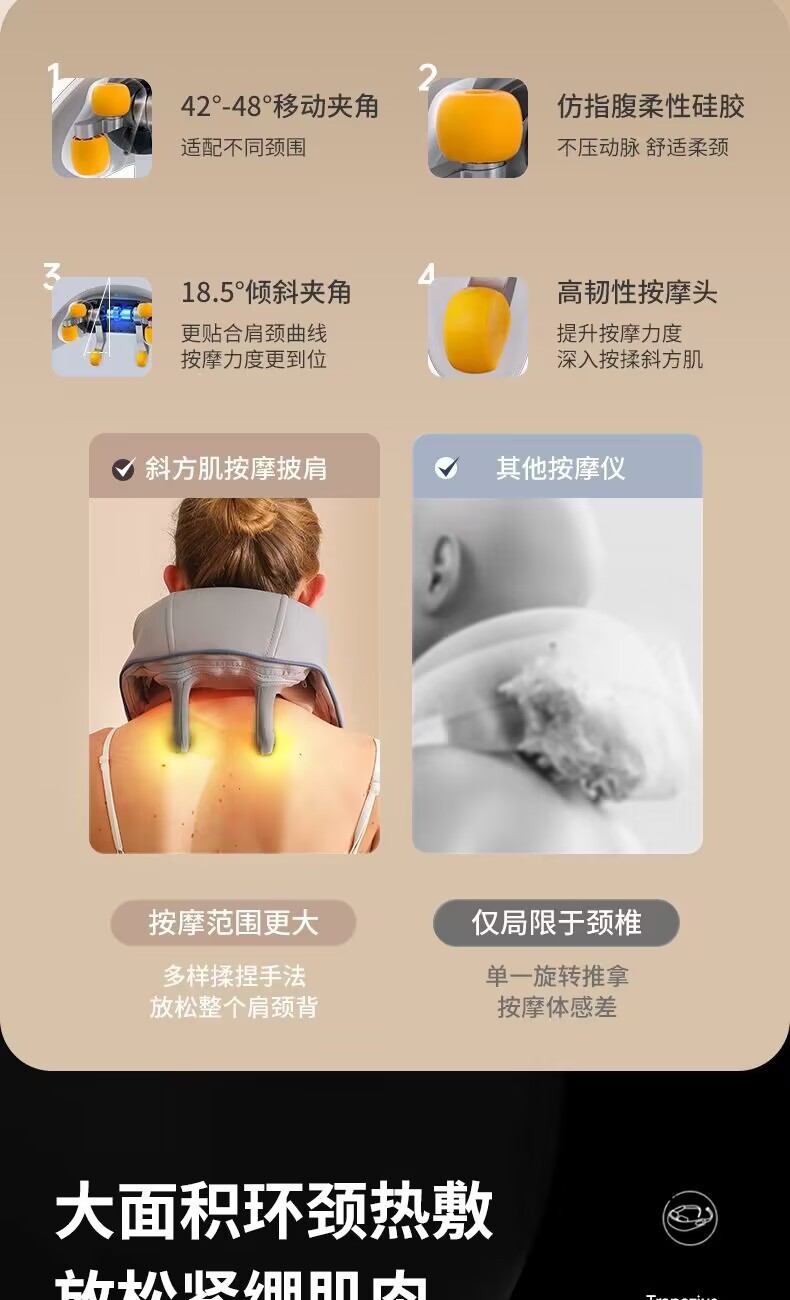 Cervical massager, trapbone muscle massage, kneading and clamping integrated shoulder and neck unblocking, neck massager, massager kneading pic 14