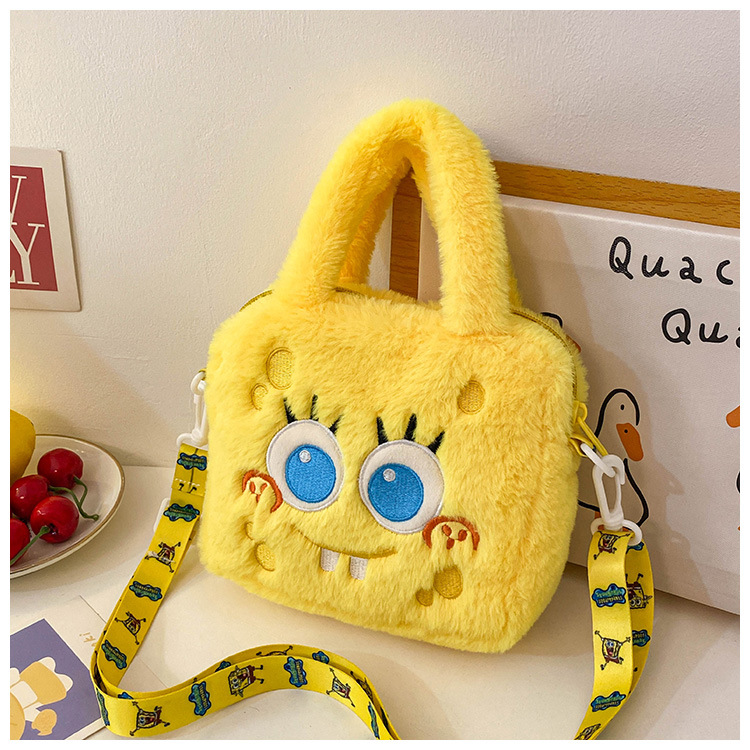 卡通三丽鸥库洛米毛绒包手提化妆公仔包儿童抓机娃娃斜跨零钱小包详情21