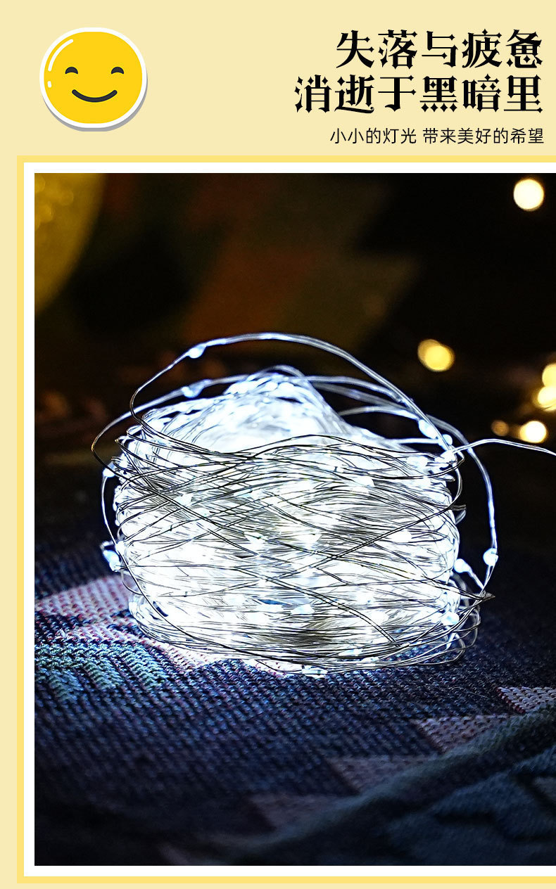 Cross-border led white box light string l Christmas decorative color light 1-meter, 2-meter, 3-meter, 5-meter light string pic 5