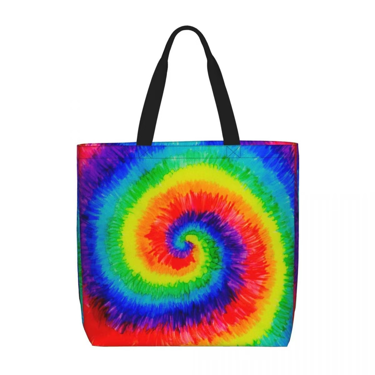 厂家直供跨境新品扎染数码印花女士购物袋大容量详情8