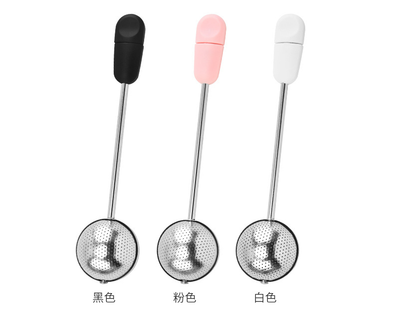 Household 304 stainless steel tea strainer, creative rotating spherical tea filter, tea filter, tea set accessories pic 3