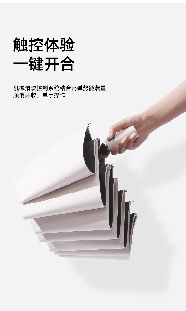 雨伞24骨黑胶男女通用晴雨两用全自动雨伞防晒遮阳双龙骨防紫外线详情8