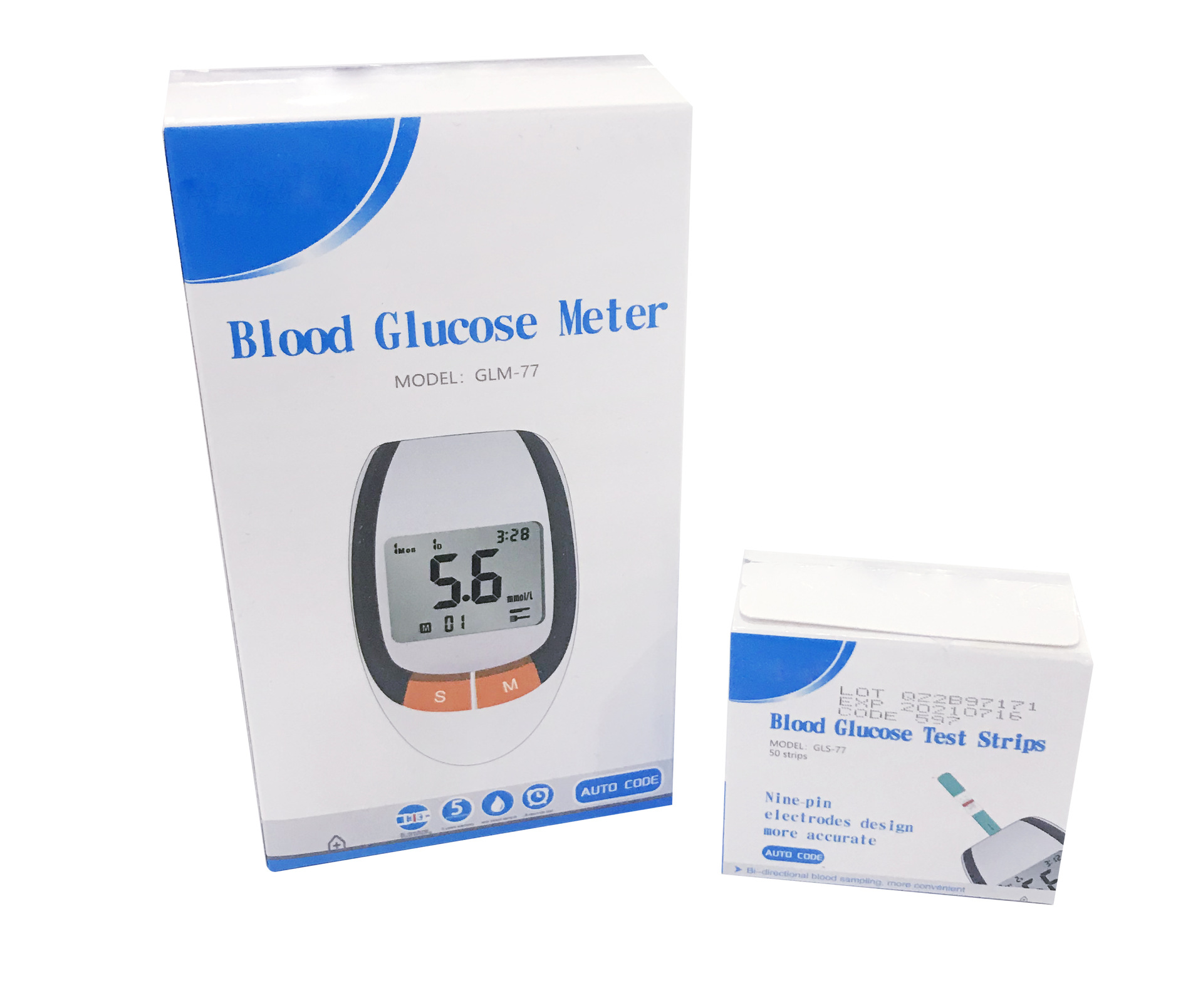 Cross-border exclusive home blood glucose tester set, portable medical-grade blood glucose meter with blood glucose test paper pic 6
