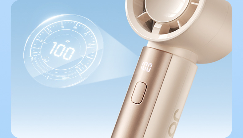 New outdoor violent fan, small portable high-speed handheld fan, digital display low-frequency usb fan for wholesale pic 12