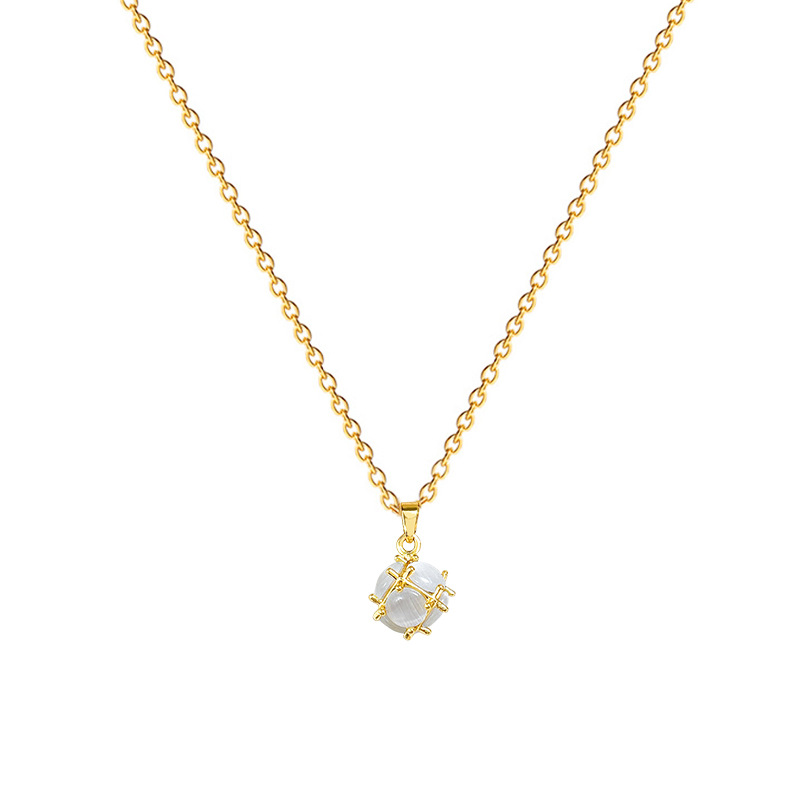 【钛钢】猫眼小球简约个性时尚轻奢气质华丽项链女百搭锁骨链钛钢详情13