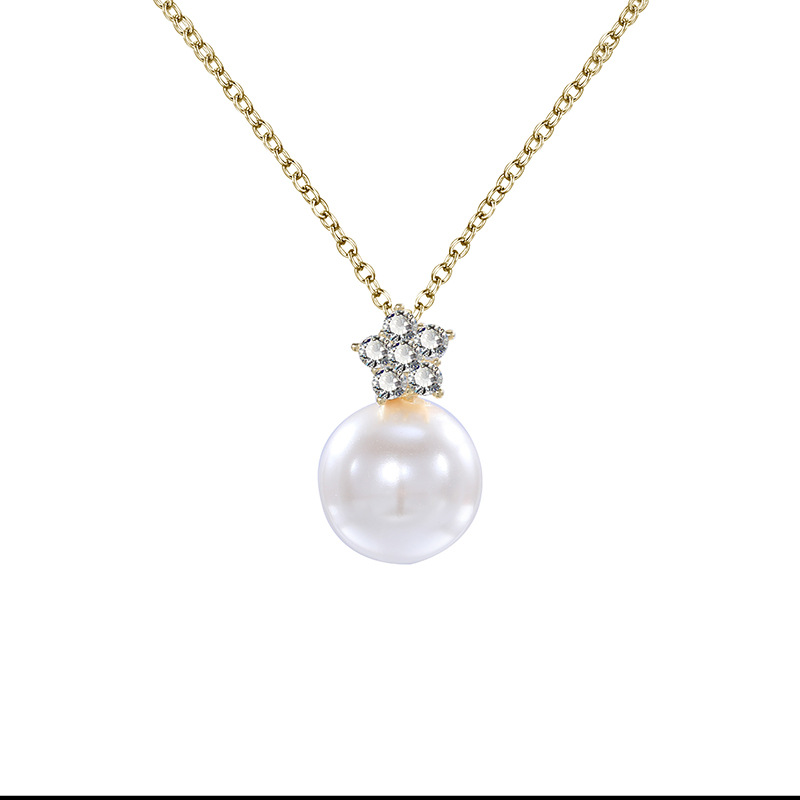 S925 All-silver Edison pearl pendant necklace, a versatile and high-end gift for women, simple and versatile, small and clear pic 18