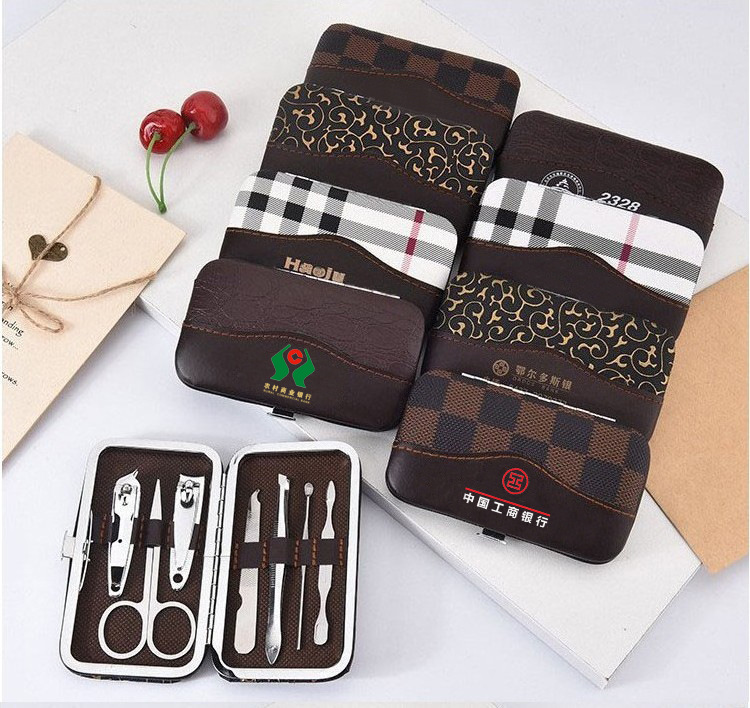 Factory direct sales of stainless steel nail clippers and nail scissors set, 7-piece nail tool set, printed with gift LOGO pic 13