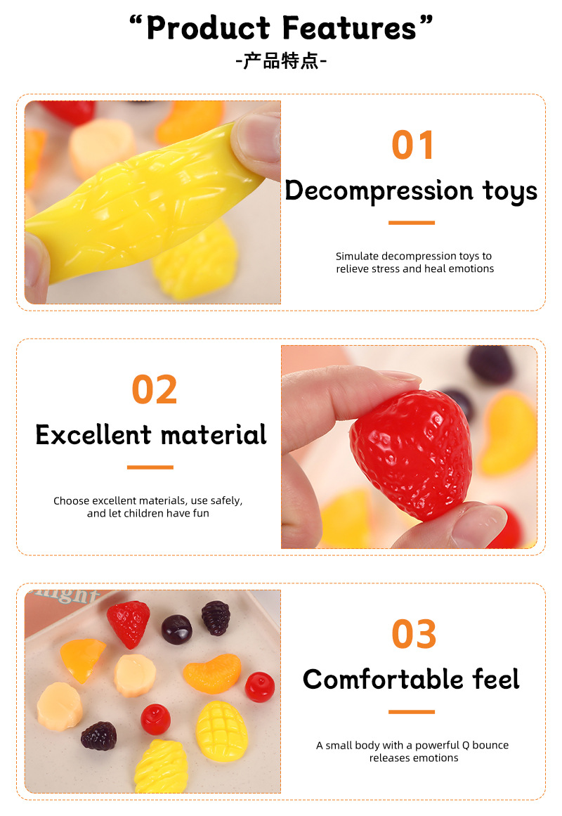 儿童创意水果捏捏乐TPR软胶整人解压玩具跨境网红款仿真发泄食玩详情8